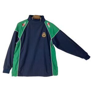 Vintage Samurai Windbreaker Jacket M Glenanne Club Navy Green Extra Zip Lined